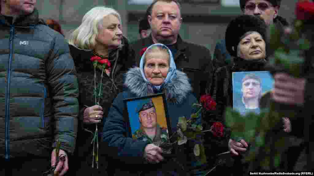 Ukraine — Commemoration of servicemen killed during the defense of the Donetsk airport, Kyiv, 20Jan2020