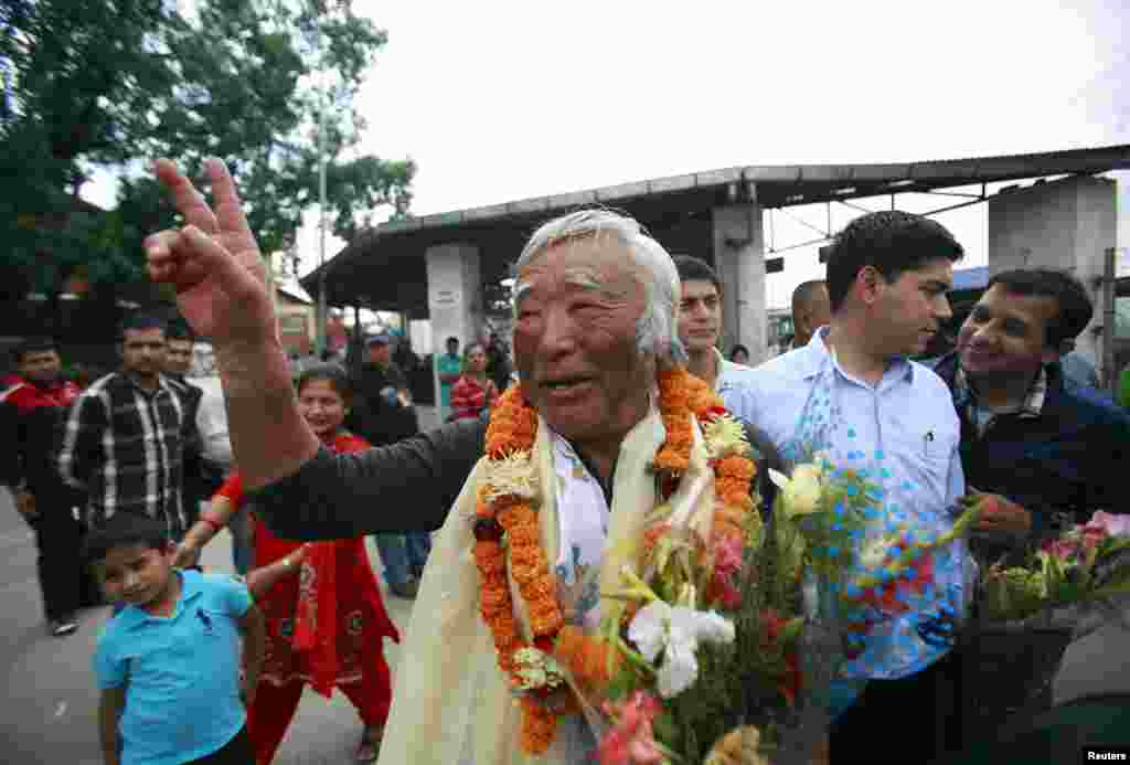 Japanese climber Yuichiro Miura, 80, became the oldest person to reach the summit of Everest on May 23, 2013. Miura had undergone four heart surgeries before making the ascent, most recently in January.