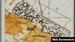 Mapa Hrasnice prikazana u Hagu