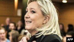 Fransa Milli Cəbhə Partiyasının lideri Marine Le Pen 