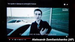 Yevgeny Nikulin is shown in a screen grab from a YouTube video, taken in Moscow, in July 2017. 