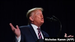 FILE: U.S. President Donald Trump speaks at the 68th annual National Prayer Breakfast in Washington on February 6.