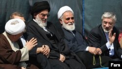 Mir Hossein Musavi is pictured far right.