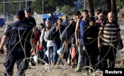 Мигранты на границе Греции и Македонии