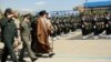 Iranian supreme leader Ayatollah Ali Khamenei at the graduation ceremony of army university in May.