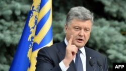 Президент Украины Петр Порошенко на пресс-конференции в Киеве, 1 июля 2015 года. 