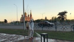 Обработка улиц в Актобе.