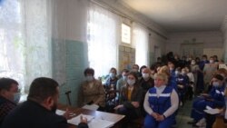 Сотрудники керченской станции скорой помощи на встрече с руководством российского Минздрава Крыма, 10 мая 2020 года