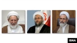 Iran--Mohammadi Yazdi ,Sadegh Larijani and Alireza Arafi, three members of the Guardian Council