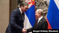 Aleksandar Vučić i Vladimir Putin, Peking