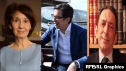 Претседателските кандидати Гордана Сиљановска Давкова, Стево Пендаровски и Блерим Река