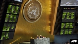 The UN General Assembly adopted the treaty with 154 of the 193 members voting in favor of it and three against.