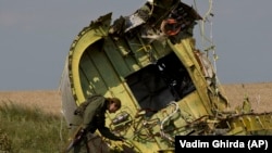 Прарасейскі баявік ля абломкаў зьбітага Данбасе самалёта, 22 ліпеня 2014 году