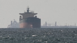 Cargo ships in the Persian Gulf near the Strait of Hormuz (file photo)