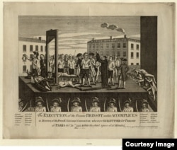 Казнь жирондистов. Под номером 12 в списке значится «Силлери». Это муж Фелисите де Жанлис.