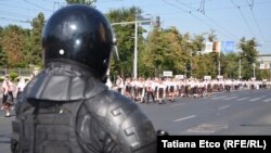 Під час однієї з акцій протесту, Кишинів, 27 серпня 2018 року