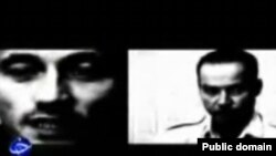 Фото с экрана телевизора репортера и фотографа во время показа их фотографий по иранскому телеканалу, 16 ноября 2010