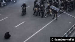 تصویری از اعتراضات روز دوشنبه هشتم دی در تهران