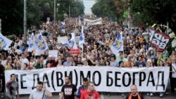 Učesnici protesta protiv rušenja u Savamali