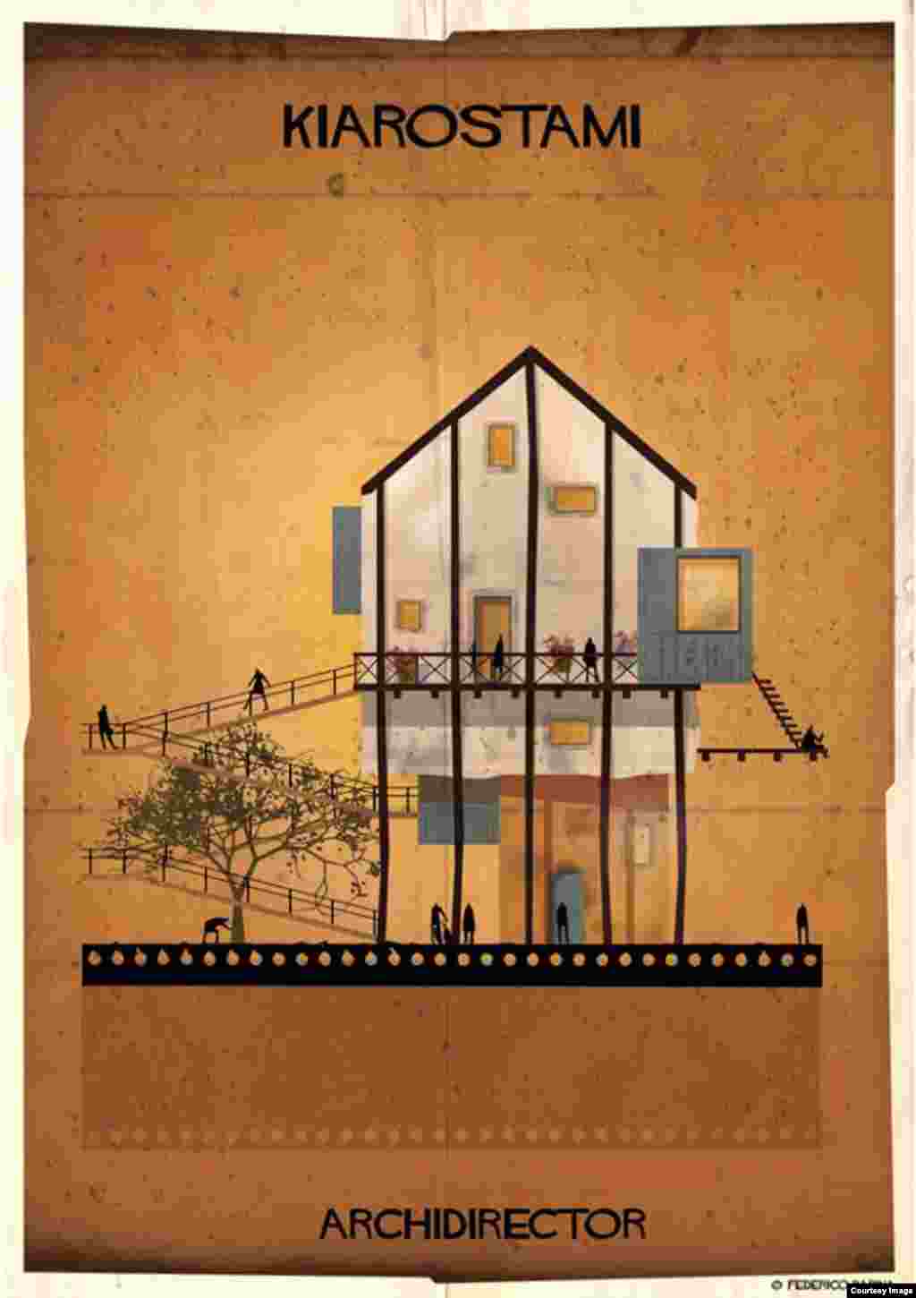فدریکو بابینا (Federico Babina) معمار و گرافیست ایتالیایی به&zwnj;تازگی مجموعه&zwnj;ای از پوسترهایش را به تعدادی از کارگردانان شاخص سینمای جهان اختصاص داده است. در این مجموعه از چارلی چاپلین و آلفرد هیچکاک و جرج لوکاس گرفته تا ویم وندرس، جیم جارموش وعباس کیارستمی حضور دارند. فدریکو بابینا، پوستر عباس کیارستمی را در اختیار رادیو فردا قرار داده است.