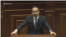 Armenia -- Deputy Prime Minister Tigran Avinian speaks in the National Assembly October 2, 2019