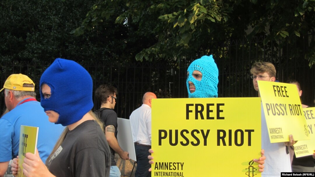 The Pussy Riot prison sentence led to many protests calling for their release.