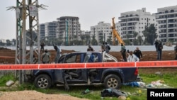 Израелските безбедносни сили на местото на нападот во северен Израел, Афула, 26 декември 2025 година.