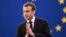 French President Emmanuel Macron spoke to the European Parliament in Strasbourg on April 17. 