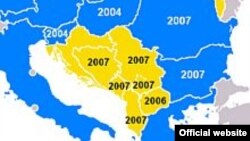 CEFTA, mapa zemalja članica