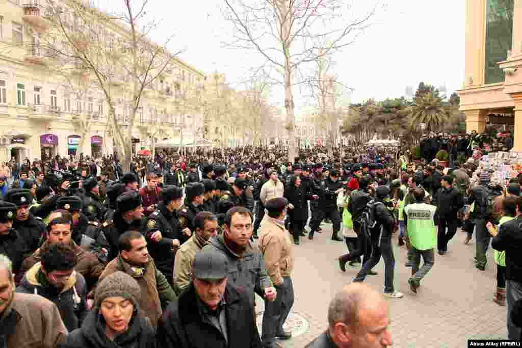 Protesters in Baku gather for a second day to condemn the Azerbaijani regime and call for change. 