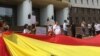 Moldova -- protest of the "pro-unionist" Movement "UNIREA - ODIP" in front of Parliament, demanding the inclusion of "Romanian language" in the Constitution, Chisinau