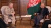 General Kenneth McKenzie, head of the U.S. Army Central Command, meeting with Afghan President Ashraf Ghani in July 2019. 
