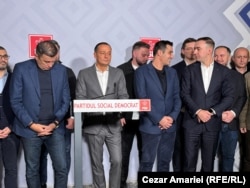 Conducerea PSD, într-o imagine din seara alegerilor.