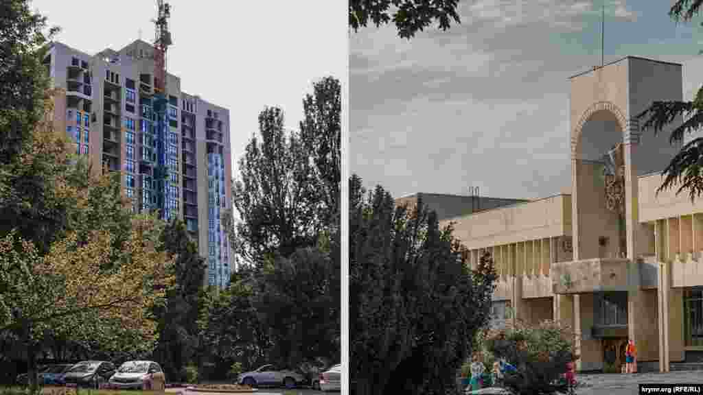Кінотеатр &laquo;Мир&raquo; у парку Партизанської слави знесли на початку нульових. Тепер на його місці будівельна фірма &laquo;Владоград&raquo; завершує зведення елітної 19-поверхівки в парковій зоні. А ось будинок культури профспілок зовні не змінився. Тільки дерева розрослися