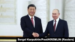 Си Цзиньпин и Владимир Путин, Москва, 21 марта 2023 года