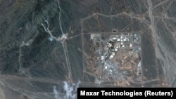 A satellite image shows the Natanz uranium enrichment facility on April 12.