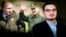 Каляж: Уладзімір Пуцін, Аляксандар Лукашэнка, Джордж Бэрас