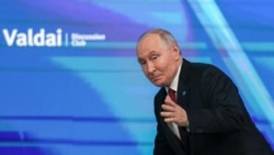 Очільник Росії Володимир Путін під час виступу на «Валдаї», 1 жовтня 2026 року