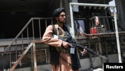 A Taliban fighter in Kabul (file photo)