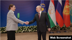 "Номад" телеканалынын эфиринен алынган скриншот.