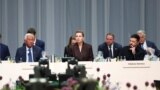 European Council President Antonio Costa (left), Danish Prime Minister Mette Frederiksen (center), and Ukrainian President Volodymyr Zelenskyy (right) at the European Political Community summit in Copenhagen on October 2.