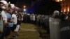 Протестният митинг на 2 септември, преди да ескалира напрежението със замеряне на полицейските части с бомбички и камъни