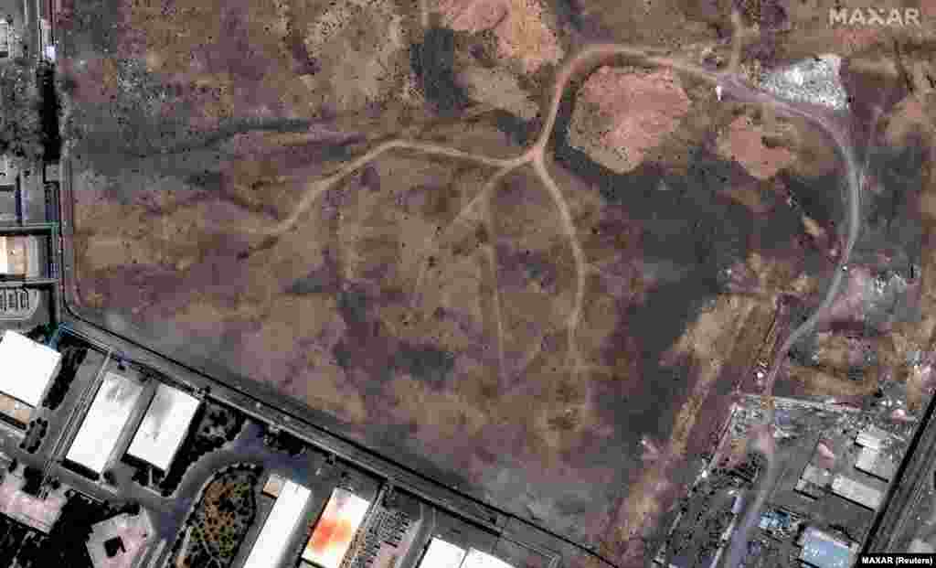 A satellite image of the Natanz Enrichment Facility taken on June 15 and another image taken on June 22 shows a crater following US strikes.
