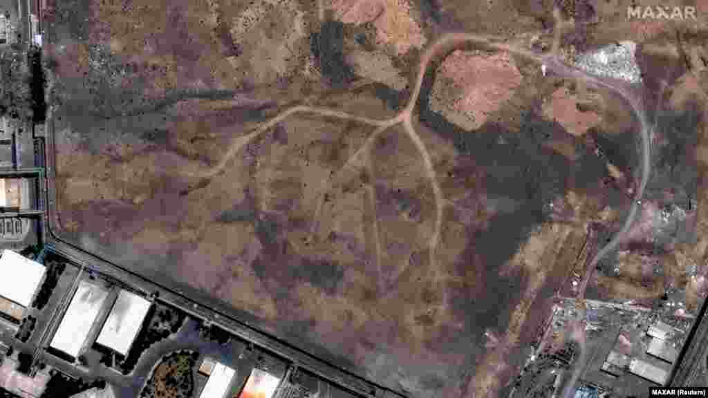 A satellite image of the Natanz Enrichment Facility taken on June 15 and another image taken on June 22 shows a crater following US strikes.