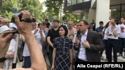 Maia Sandu alături de Andrei Năstase la protestele de la Chișinău