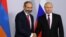 Armenian Prime Minister Nikol Pashinian (left) meets with Russian President Vladimir Putin in Sochi in May.