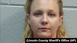 Reality Winner is seen in a photo released by the Lincoln County Sheriff's Office in the U.S. state of Georgia.