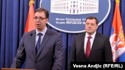 Aleksandar Vučić i Milorad Dodik, Beograd: 20.1.2014