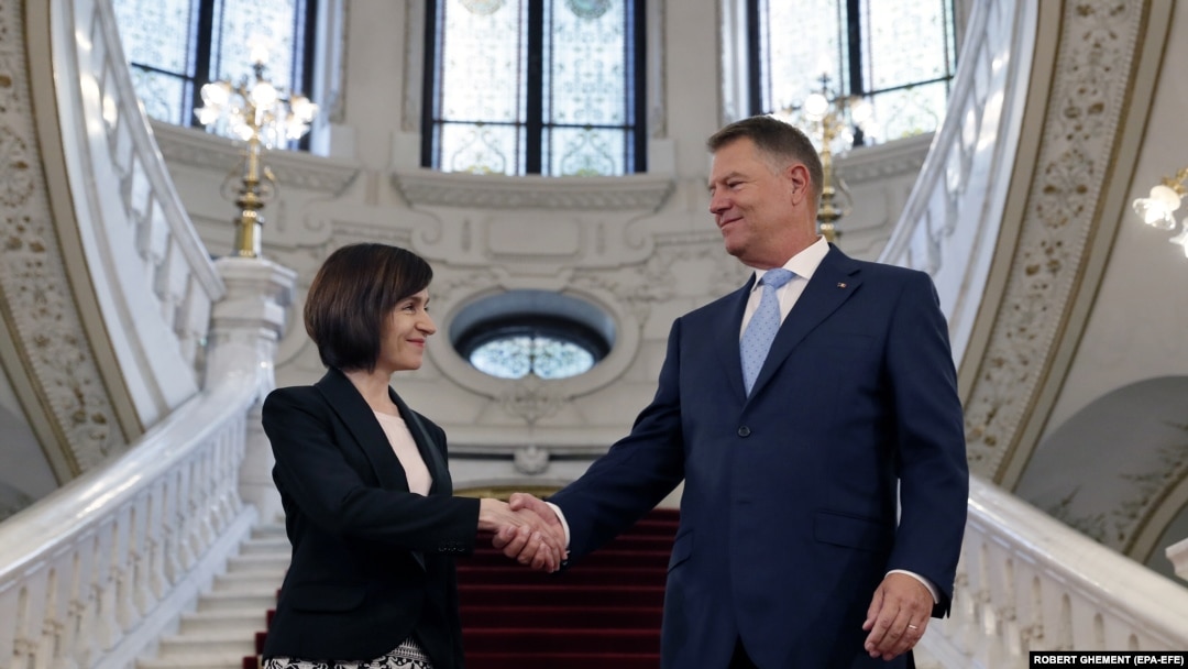 Maia Sandu și Klaus Iohannis, 2 iulie 2019