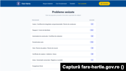 Captură - plaforma fara-hartie.gov.ro